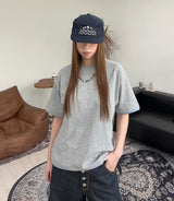 リアンカラーマッチングレイヤード半袖Tシャツ
