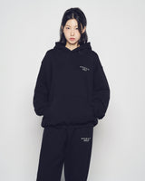 25FW BASIC LOGO NAPPING HOODIE BLACK