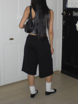 Bermuda sweat pants [Black]