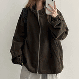 Culdeen Over Corduroy Hooded Zip-Up Jumper