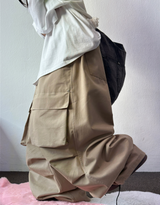 HIGH QUALITY💛ストリングフロントカーゴパラシュートリベットコットンパンツ - 4 COLORS