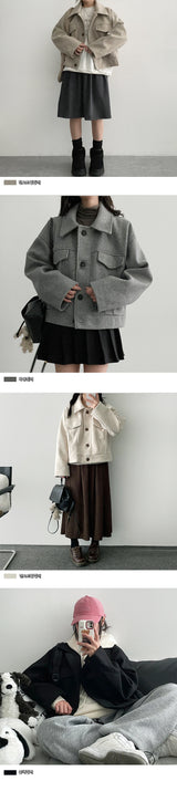 Canning two-pocket wool coat jacket