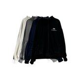 velvet track jersey zip-up
