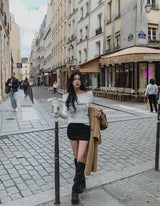 Bianca off-shoulder wool knit