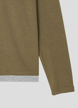 two-tone layered hem tee