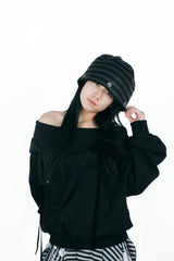 ribbon beanie(border)