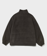 フリースボタンアノラック アッシュブラウン