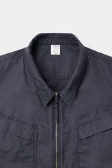 ビンテージウォッシュドフラップポケットワークシャケット (Washed Charcoal)
