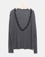 テンバー Vネック レース ロングスリーブ Tシャツ