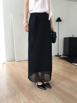 Masion tie maxi skirt