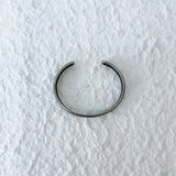 Black Silver Engraved Cuff
