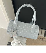 Y2K Polka Dot Mini Boston Top Handle Crossbody Bag