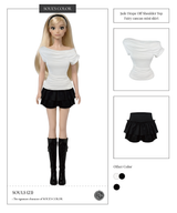 Jade Drape Off Shoulder Top (2color)