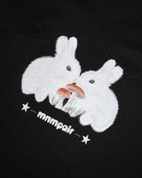 Rabbit Lace V-Neck Tee [Black]