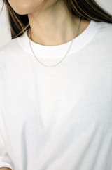 (UNISEX)ivory boxy T