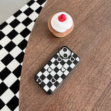Heart checkerboard epoxy bumper case