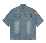 COUNTRY DENIM HALF SHIRT (2color)