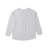 ESSENTIAL PLEAT U-NECK TEE (Off-White)