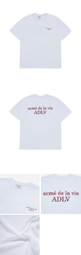 24FW ピクセルベーシックロゴショートスリーブTシャツホワイト