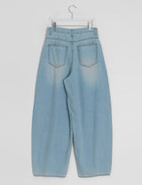 Ain Semi-Balloon Fit Wide Denim Pants
