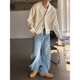 [Unisex] Curve dart wide denim pants