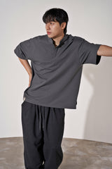 S-Cオープンヘンリーネック 1/2 TEE (Charcoal)