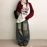 Tane Color Raglan Knit Long Sleeve T-shirt