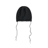 LONG STRING MESH BEANIE (BLACK)