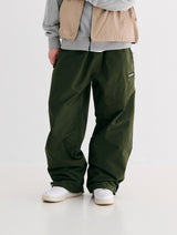 BASIC LOGO WIDE TRACK PANTS KAHKI
