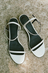 KITTEN STRAP SANDAL IN WHISPER WHITE