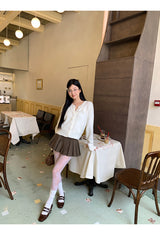 コーヒーミニプリーツパンツスカート