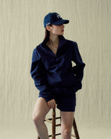 Stranger Regular Fit Seersucker Anorak (Navy)