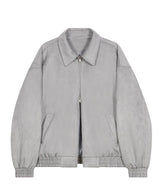 87-STAN009 [Vegan Suede] Standard Blouson Suede Jacket GRAY