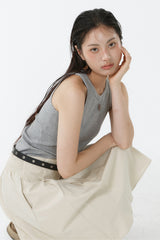 ALL-DAY SLEEVELESS TOP_MELANGE GRAY
