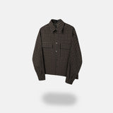 Mark Cropped Checked Shirt (3color)