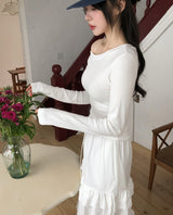 Tino Basic Unbalanced Shoulder Long Sleeve