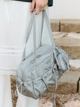 ストリングリボンダッフルバッグ グレー