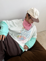 マカロン ロング ノースリーブ Tシャツ