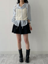 Garlic Punched Knit Bustier