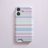 [MADE] Soft stripe case (Blueberry mint)