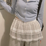 Vanilla Lace Mini Wrap Skirt