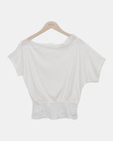 ルボン ワンショルダー半袖Tシャツ