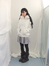 line and pleated dress