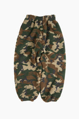 Camo boucle fleece pants