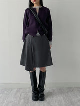 Hachi Raglan Knit Zip-Up Cardigan