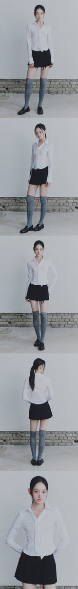 ECHO PLEATS SKIRT black