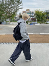 Space String ballon denim wide pants 2color