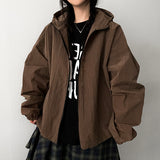 E-D two-way windbreaker hooded jumper