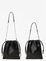 LUZIN MINI sheepskin shoulder bag / Matte Black