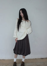 cream off-shoulder knit